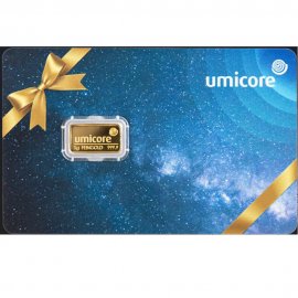 1 Gramm Goldbarren Umicore Geschenkkarte