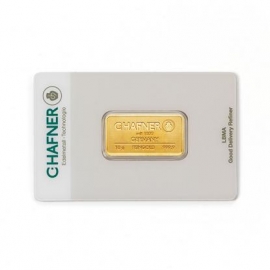 10 g Goldbarren C. Hafner