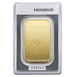 100g Goldbarren Heraeus - 999,9 Feingold