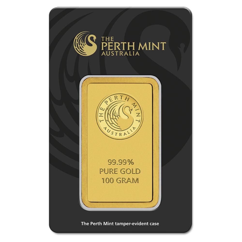 100 Gramm Goldbarren Perth Mint K�nguru