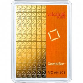100 x 1g Tafelbarren Gold CombiBar Valcambi