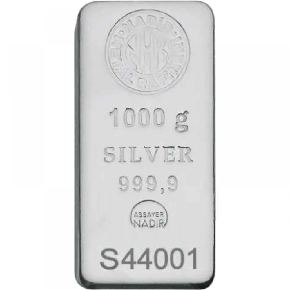 1000g Silberbarren Nadir Metal Rafineri