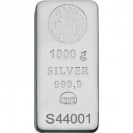 1 Kilo KG Silberbarren von Nadir Metal