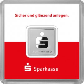 Sparkasse 20 Gramm Silberbarren 999