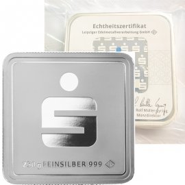 Sparkasse 250 Gramm Silberbarren 999