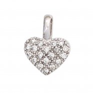 JOBO Anh�nger Herz 585 Gold Wei�gold 19 Diamanten Brillanten Diamantenanh�nger