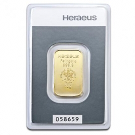 10 Gramm Goldbarren Heraeus