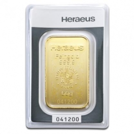 50 Gramm Goldbarren Heraeus