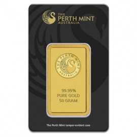 50 Gramm Goldbarren Perth Mint K�nguru