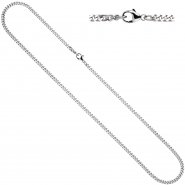 JOBO Panzerkette 585 Wei�gold massiv 3,3 mm 50 cm Gold Kette Halskette Wei�goldkette