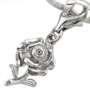 JOBO Einh�nger Charm Rose 925 Sterling Silber rhodiniert 1 Zirkonia