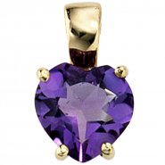 JOBO Anh�nger Herz 333 Gold Gelbgold 1 Amethyst lila violett Herzanh�nger