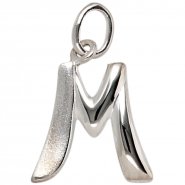 JOBO Anh�nger Buchstabe M 925 Sterling Silber matt Buchstabenanh�nger