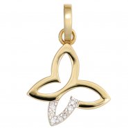 JOBO Anh�nger Schmetterling 585 Gold Gelbgold 7 Diamanten Brillanten
