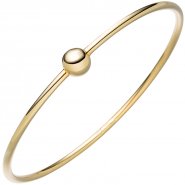 JOBO Armreif Armband mit Kugel 925 Sterling Silber gold vergoldet