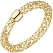 JOBO Damen Ring geflochten 750 Gold Gelbgold Goldring mit Geflecht