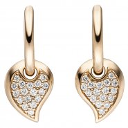 JOBO Creolen 585 Gold Rotgold 34 Diamanten Brillanten Ohrringe Diamantohrringe