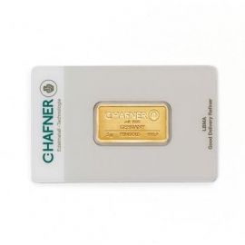 5 g Goldbarren C. Hafner