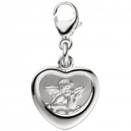 JOBO Anh�nger Charm Schutzengel 925 Sterling Silber teil matt Herzcharm