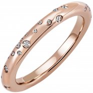 JOBO Damen Ring 585 Gold Rotgold Ros�gold 34 Diamanten Brillanten Diamantring