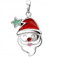 JOBO Kinder Anh�nger Weihnachtsmann-Kopf 925 Sterling Silber