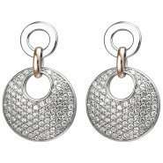 JOBO Ohrh�nger 925 Sterling Silber bicolor vergoldet 178 Zirkonia Ohrringe