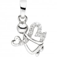 JOBO Kinder Anh�nger Engel 925 Sterling Silber 12 Zirkonia