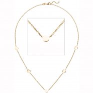 JOBO Collier Halskette mit Pl�ttchen 375 Gold Gelbgold 43 cm Kette