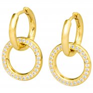 JOBO Creolen 585 Gold 58 Diamanten Brillanten Ohrringe Goldcreolen