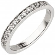 JOBO Damen Ring 925 Sterling Silber 11 Zirkonia