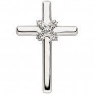 JOBO Anh�nger Kreuz 925 Sterling Silber 9 Zirkonia Kreuzanh�nger Silberanh�nger