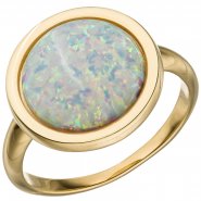 JOBO Damen Ring 375 Gold Gelbgold 1 Opal