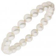 JOBO Armband Muschelkern Perlen wei� 8 mm 17 cm Perlenarmband