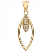 JOBO Anh�nger 333 Gold Gelbgold 12 Zirkonia Goldanh�nger