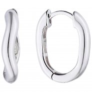 JOBO Creolen geschwungen 925 Sterling Silber Ohrringe