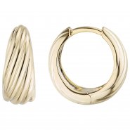 JOBO Creolen 925 Sterling Silber vergoldet Ohrringe