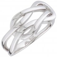 JOBO Damen Ring Schlaufe 925 Sterling Silber Silberring