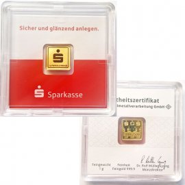 Sparkasse 1 Gramm Goldbarren 999,9