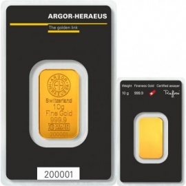 ARGOR Heraeus 10g Goldbarren Feingold 999.9