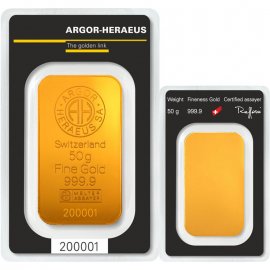 ARGOR Heraeus 50g Goldbarren gepr�gt kaufen