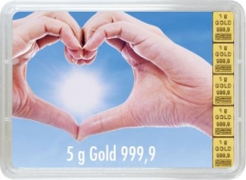 Geschenkbarren 5g Gold - Valcambi | Neu