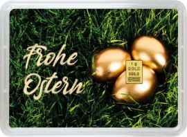 1g Goldbarren - Frohe Ostern Geschenk