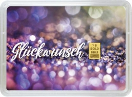 Gl�ckwunsch Goldbarren 1g - Valcambi