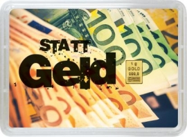 Gold statt Geld - 1g Geschenkbarren