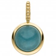 JOBO Anh�nger Gold mit blauem Chalcedon