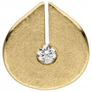 JOBO Anh�nger 585 Gold Gelbgold eismatt 1 Diamant Brillant Diamantanh�nger