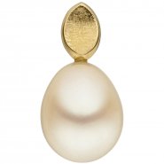 JOBO Anh�nger 585 Gold Gelbgold eismatt 1 S��wasser Perle Perlenanh�nger