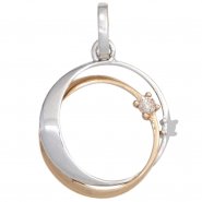 JOBO Anh�nger 585 Gold Wei�gold Rotgold bicolor 2 Diamanten Brillanten Goldanh�nger