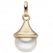 JOBO Anh�nger 925 Silber gold vergoldet 1 S��wasser Perle Perlenanh�nger