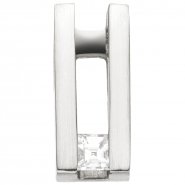 JOBO Anh�nger 950 Platin matt 1 Diamant Caree-Schliff 0,15 ct.